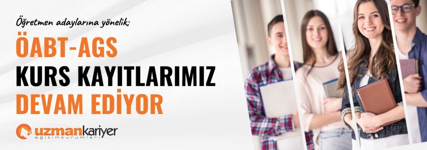 Uzman Kariyer - ÖABT- AGS KURS KAYITLARIMIZ DEVAM EDİYOR!